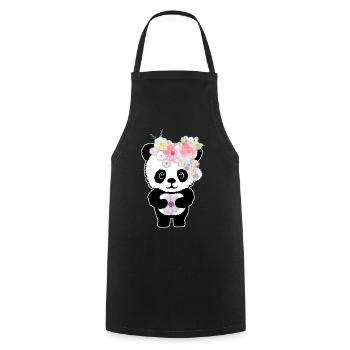 Panda Lustig Geschenk Damen Herren Kinder - Kochschürze - Schwarz - Vorne - AI Model Male 185 dark (185cm)