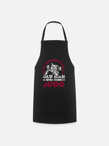 Judo old man - Cooking Apron - black