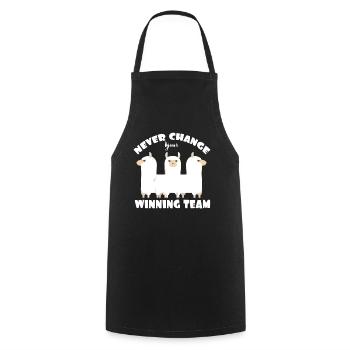 Équipe d'alpaga - Tablier de cuisine - noir - Devant - AI Model Male 185 dark (185cm)