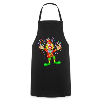Carnival Clown - Cooking Apron - black - Front - AI Model Male 185 dark (185cm)
