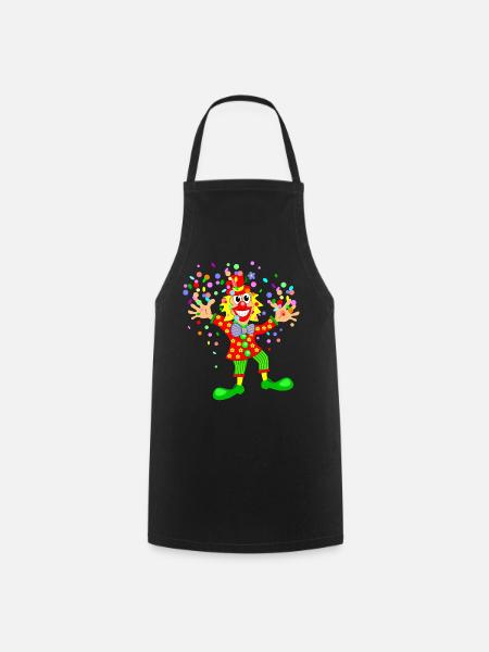 Karneval Clown - Kochschürze - Schwarz