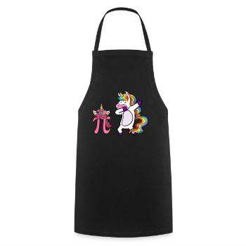 Dabbing Pi Einhorn - Kochschürze - Schwarz - Vorne - AI Model Male 185 dark (185cm)