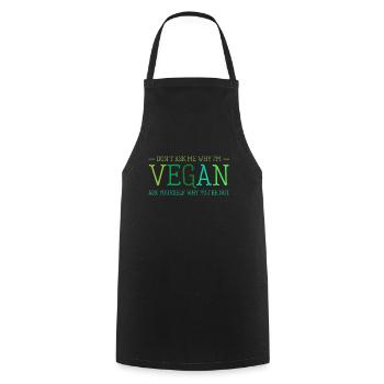 Vegan Vegetarier Vegetarisch Veganer Bio Geschenk - Kochschürze - Schwarz - Vorne - AI Model Male 185 dark (185cm)