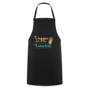 Vegan For The Voiceless Vegan Vegetable Gift - Tablier de cuisine - noir - Devant - AI Model Male 185 dark (185cm)