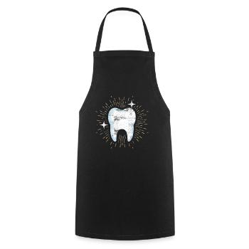 Zahn Zahnarzt Dental Hygiene Dentisten Halloween - Kochschürze - Schwarz - Vorne - AI Model Male 185 dark (185cm)