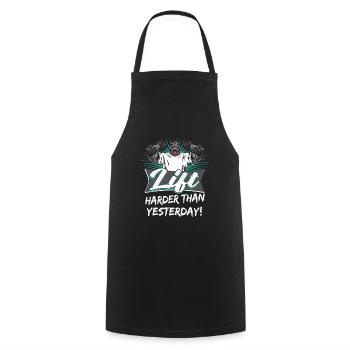 Workout motivation bodybuilder training - Cooking Apron - black - Front - AI Model Male 185 dark (185cm)