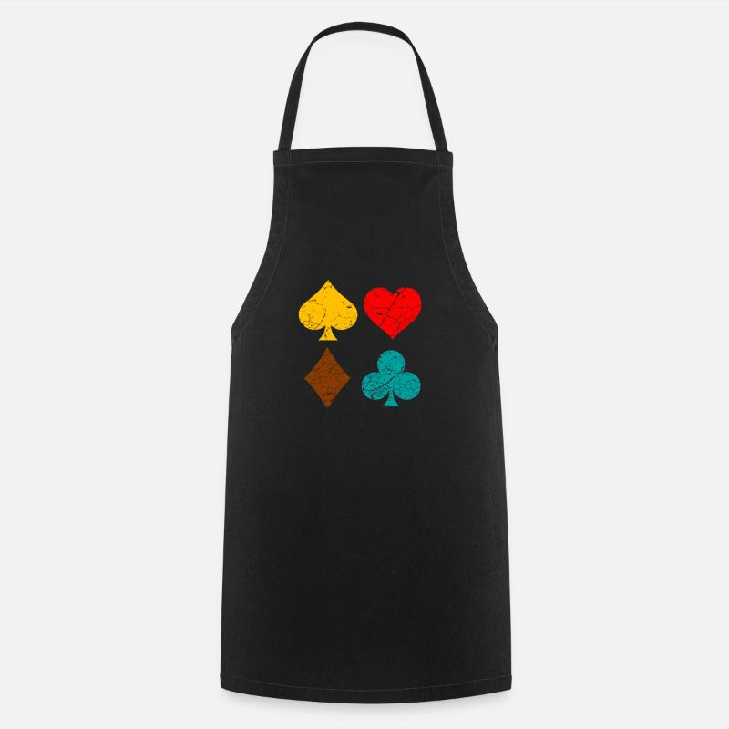 Jeu de cartes - Tablier de cuisine - noir