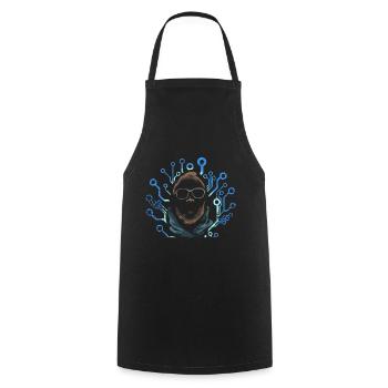 Cadeau de spécialiste informatique programmeur - Tablier de cuisine - noir - Devant - AI Model Male 185 dark (185cm)