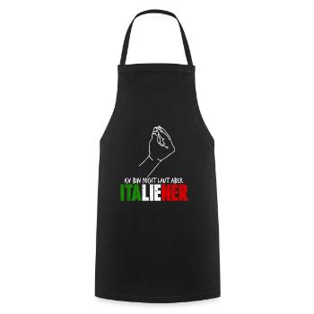 Italien Italiener - Kochschürze - Schwarz - Vorne - AI Model Male 185 dark (185cm)