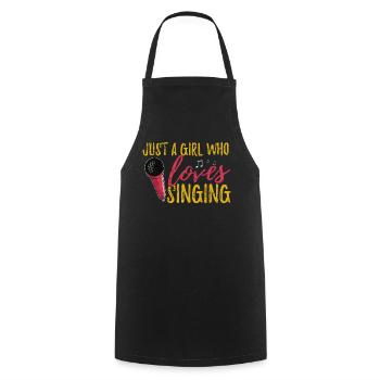 singing - Cooking Apron - black - Front - AI Model Male 185 dark (185cm)