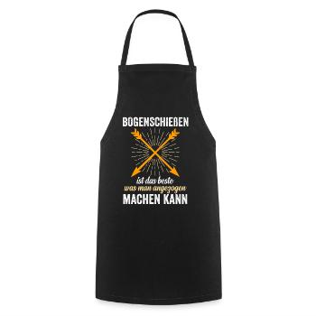 Bogenschütze - Kochschürze - Schwarz - Vorne - AI Model Male 185 dark (185cm)