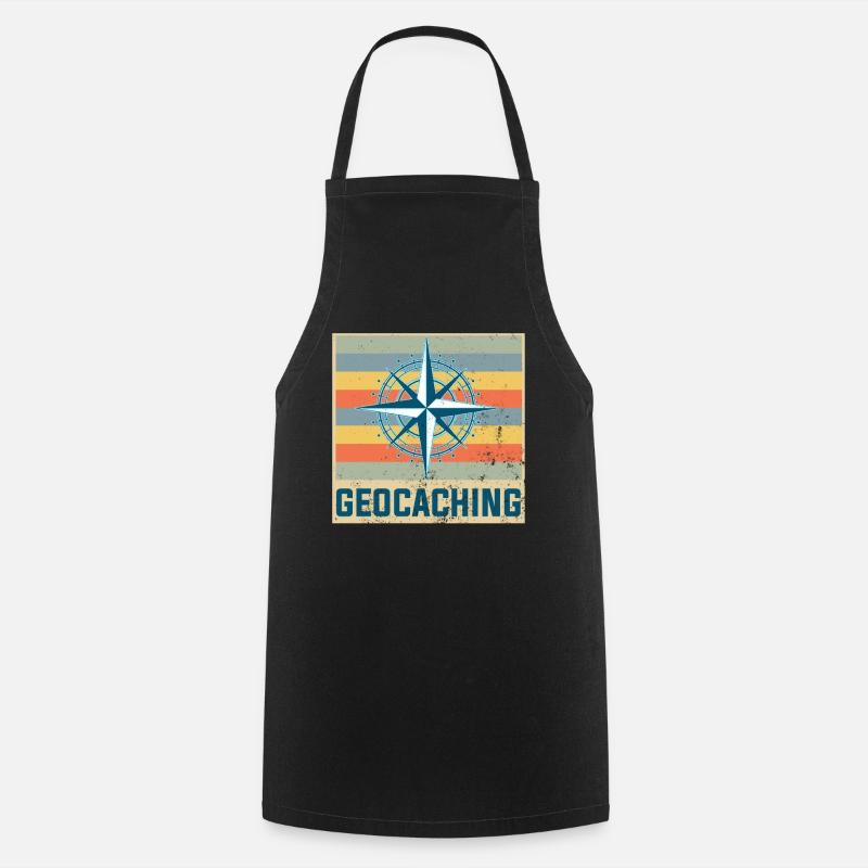 geocaching - Tablier de cuisine - noir