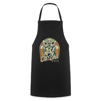 Best Cat Dad Ever - Cooking Apron - black - Front - AI Model Male 185 dark (185cm)