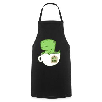 Tea Rex - Tablier de cuisine - noir - Devant - AI Model Male 185 dark (185cm)