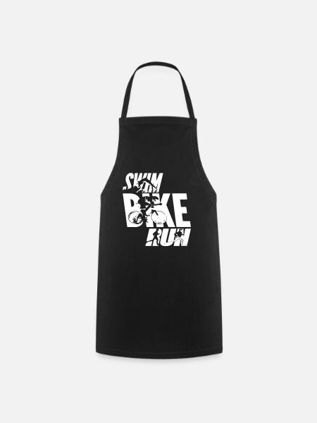 Swim Bike Run - Cooking Apron - black