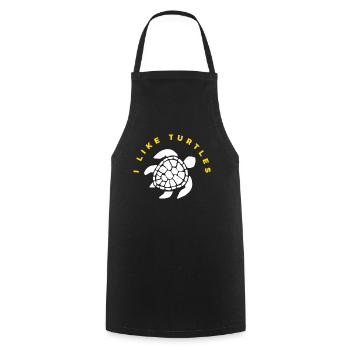 Favorite turtle - Cooking Apron - black - Front - AI Model Male 185 dark (185cm)