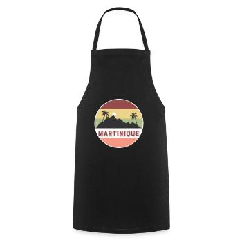 martinique retro country and countries - Cooking Apron - black - Front - AI Model Male 185 dark (185cm)