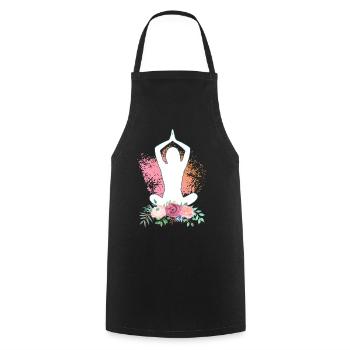 Yoga Kleidung Namaste Für Damen, Herren Und Kinder - Kochschürze - Schwarz - Vorne - AI Model Male 185 dark (185cm)