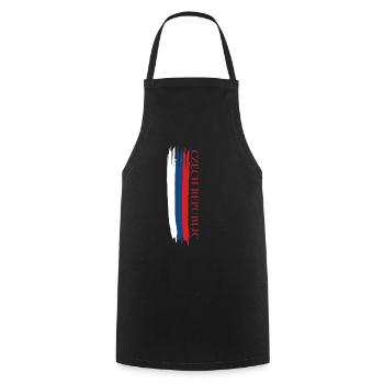 tschechische republik skizzierte Landesfarben - Kochschürze - Schwarz - Vorne - AI Model Male 185 dark (185cm)