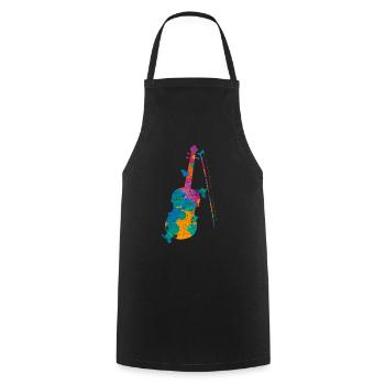 Violin violin violin player gift - Cooking Apron - black - Front - AI Model Male 185 dark (185cm)