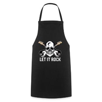 Rock Music - Cooking Apron - black - Front - AI Model Male 185 dark (185cm)