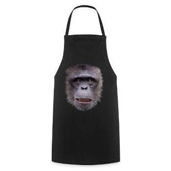 Monkey face costume funny animal monkey gift - Cooking Apron - black - Front - AI Model Male 185 dark (185cm)