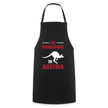No kangaroos in Austria - Cooking Apron - black - Front - AI Model Male 185 dark (185cm)