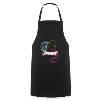 Cadeau de la sage-femme - Tablier de cuisine - noir - Devant - AI Model Male 185 dark (185cm)