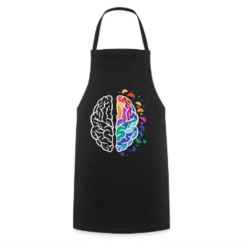 brain - Cooking Apron - black - Front - AI Model Male 185 dark (185cm)