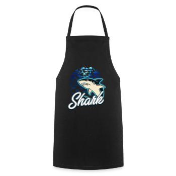 shark - Cooking Apron - black - Front - AI Model Male 185 dark (185cm)
