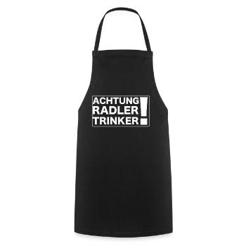 ACHTUNG - Radler Trinker lustige Geschenkidee - Kochschürze - Schwarz - Vorne - AI Model Male 185 dark (185cm)