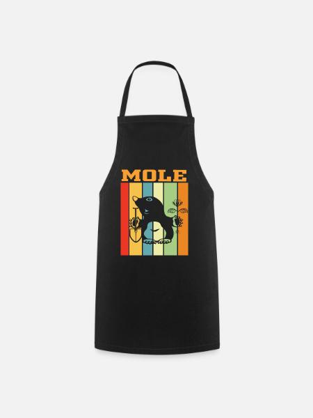 Maulwurf Retro Farbenspiel - Kochschürze - Schwarz