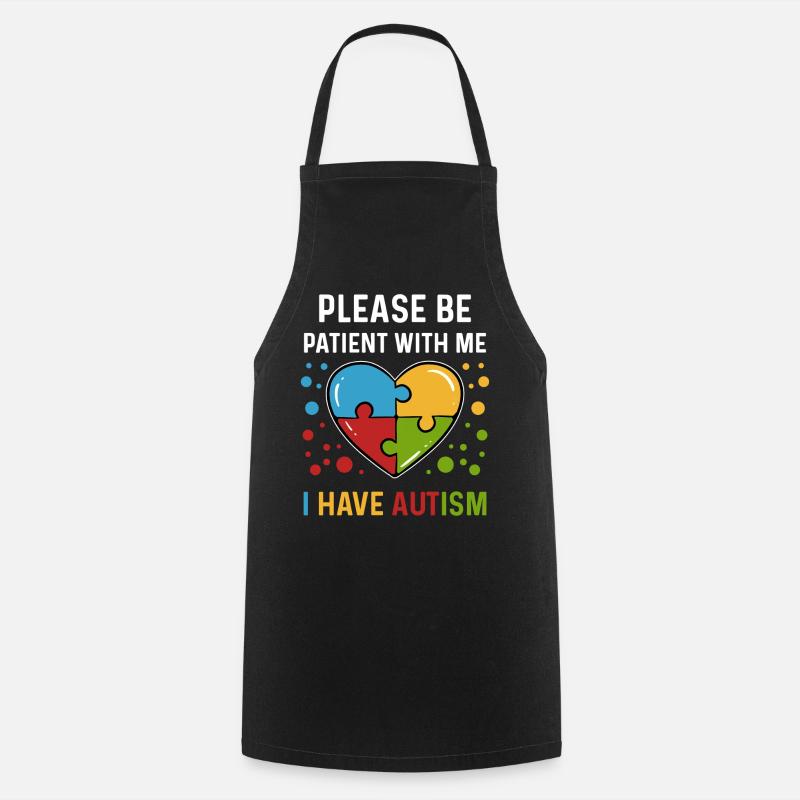 autism - Cooking Apron - black