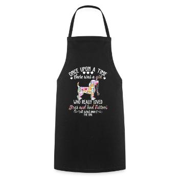 What A Girl Who Really Loved Dogs And Had Tattoos - Cooking Apron - black - Front - AI Model Male 185 dark (185cm)