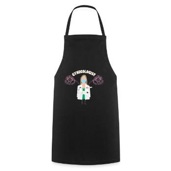 Gynecologist gynecologist - Cooking Apron - black - Front - AI Model Male 185 dark (185cm)