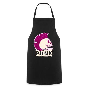 Musique punk licorne fille punk rock anarchie - Tablier de cuisine - noir - Devant - AI Model Male 185 dark (185cm)