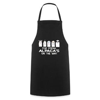Une solide équipe d'alpaga - Tablier de cuisine - noir - Devant - AI Model Male 185 dark (185cm)