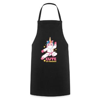 mignon mais dangereux - Tablier de cuisine - noir - Devant - AI Model Male 185 dark (185cm)