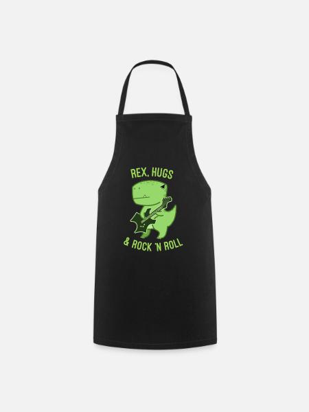 Rex, Hugs and Rock 'n Roll - Cooking Apron - black