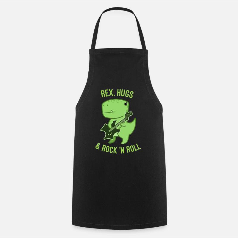 Rex, Hugs et Rock 'n Roll - Tablier de cuisine - noir