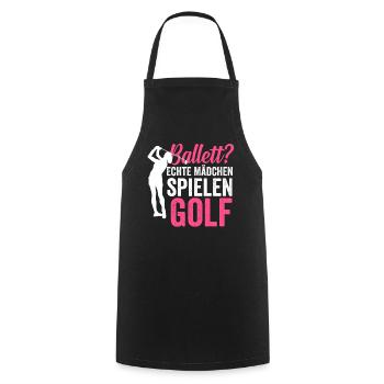 Golf Golferin - Kochschürze - Schwarz - Vorne - AI Model Male 185 dark (185cm)