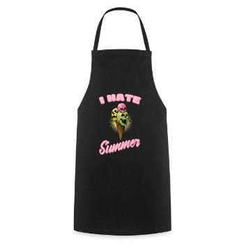 Ich hasse Sommer Eis Totenkopf - Kochschürze - Schwarz - Vorne - AI Model Male 185 dark (185cm)