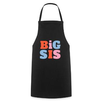 Big SiS Soeur Grande Sœur - Tablier de cuisine - noir - Devant - AI Model Male 185 dark (185cm)
