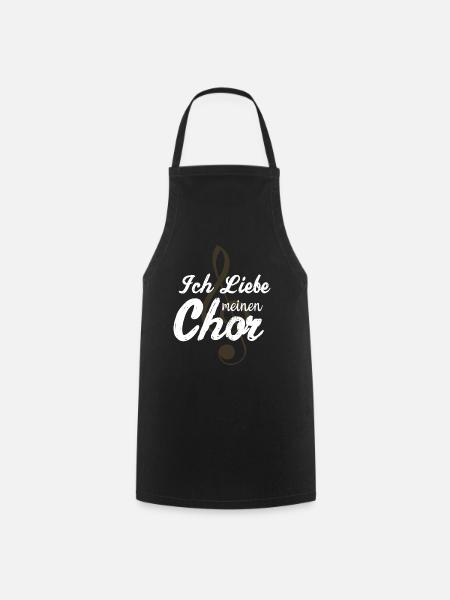 Ich liebe meinen Chor - Kochschürze - Schwarz