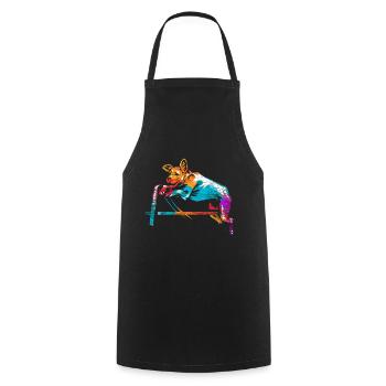 Hunde Agility Geschenk - Kochschürze - Schwarz - Vorne - AI Model Male 185 dark (185cm)