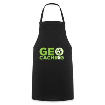 Geocaching leisure in the name - Cooking Apron - black - Front - AI Model Male 185 dark (185cm)