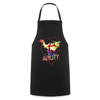 Dog agility - Cooking Apron - black - Front - AI Model Male 185 dark (185cm)