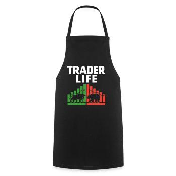 Trader Life - Tablier de cuisine - noir - Devant - AI Model Male 185 dark (185cm)