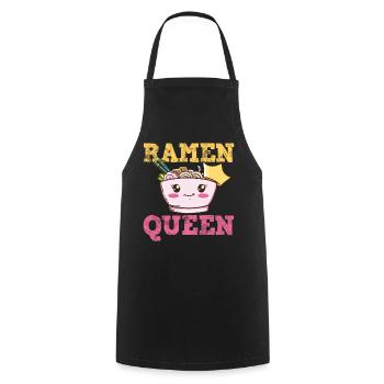 Ramen - Cooking Apron - black - Front - AI Model Male 185 dark (185cm)