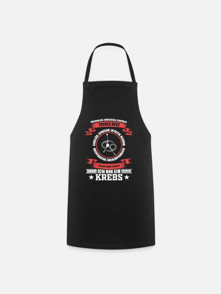 Lustiges Sternzeichen Krebs Geschenk - Kochschürze - Schwarz